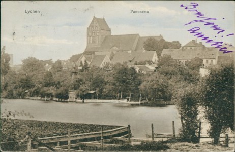Alte Ansichtskarte Lychen, Panorama
