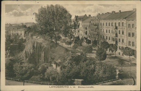 Alte Ansichtskarte Landsberg/W. / Gorzów Wielkopolski, Bismarckstraße