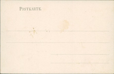 Adressseite der Ansichtskarte Hirschau, Marktstrasse, Warenhaus Stauber, Steingutfabrik von Gebrüder Dorfner