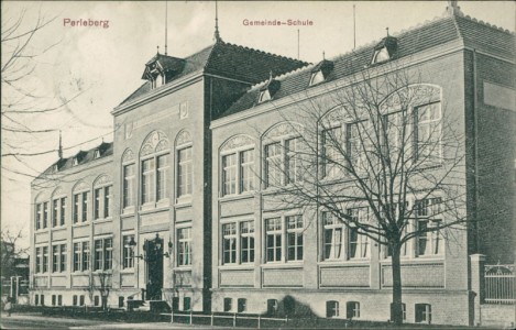 Alte Ansichtskarte Perleberg, Gemeinde-Schule