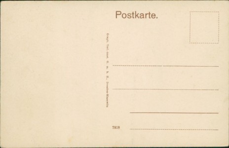 Adressseite der Ansichtskarte Wittstock/Dosse, Markt mit Rathaus