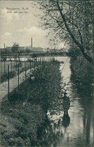 Alte Ansichtskarte Neudamm / Dębno, Blick nach dem See