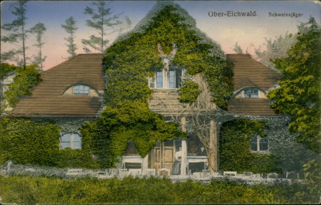 Alte Ansichtskarte Eichwald / Dubí, Ober-Eichwald, Schweissjäger