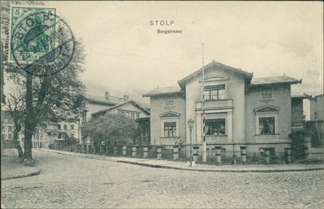 Alte Ansichtskarte Stolp / Supsk, Bergstrasse