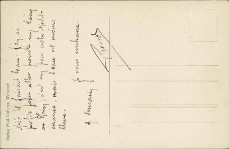 Adressseite der Ansichtskarte Leverkusen-Wiesdorf, Liebig- und A. W. Hofmann-Straßen-Ecke