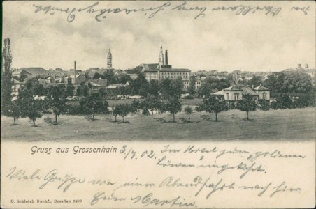 Alte Ansichtskarte Großenhain, Gesamtansicht