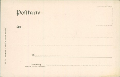 Adressseite der Ansichtskarte Marburg, Barfüssertor mit Pensionat v. Lengerke