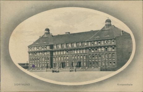 Alte Ansichtskarte Dortmund, Kreuzschule