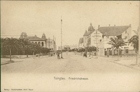 Alte Ansichtskarte Tsingtau / Qingdao, Friedrichstrasse