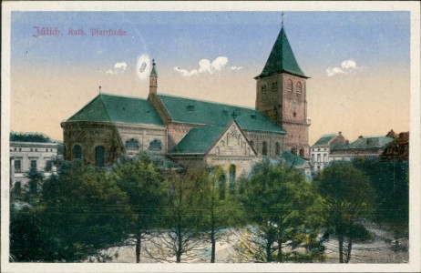 Alte Ansichtskarte Jülich, Kath. Pfarrkirche