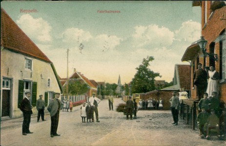 Alte Ansichtskarte Uedem-Keppeln, Fabrikstrasse