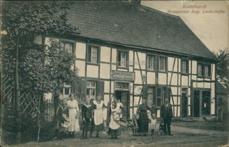Alte Ansichtskarte Bochum-Kaltehardt, Restaurant Aug. Liedschulte