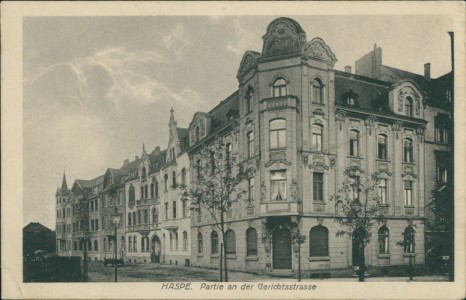 Alte Ansichtskarte Hagen-Haspe, Partie an der Gerichtsstrasse