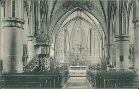 Alte Ansichtskarte Horstmar, Innenansicht der Kirche