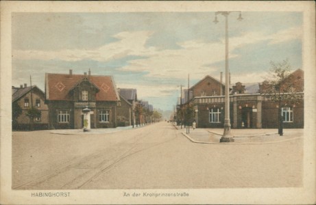 Alte Ansichtskarte Castrop-Rauxel-Habinghorst, An der Kronprinzenstraße