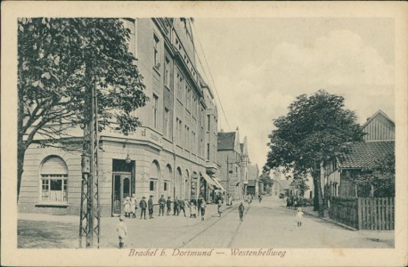 Alte Ansichtskarte Dortmund-Brackel, Westenhellweg