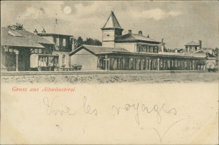 Alte Ansichtskarte Altmünsterol / Montreux-Vieux, Bahnhof