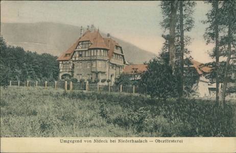 Alte Ansichtskarte Niederhaslach, Umgegend von Nideck - Oberförsterei