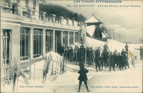 Alte Ansichtskarte Gérardmer, La Schlucht. - Raid des Skieurs de la 41e Division