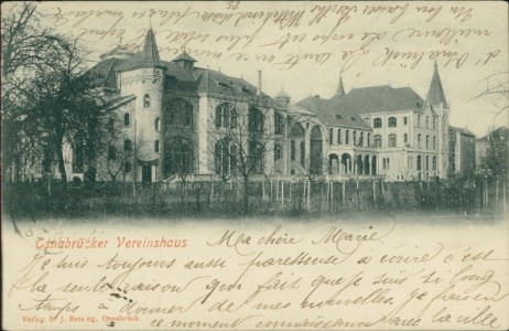 Alte Ansichtskarte Osnabrück, Osnabrücker Vereinshaus
