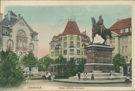 Alte Ansichtskarte Osnabrück, Kaiser Wilhelm Denkmal
