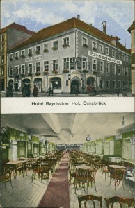 Alte Ansichtskarte Hotel Bayrischer Hof, Osnabrück, Hotel-Restaurant Bavaria