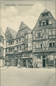 Alte Ansichtskarte Limburg a.d. Lahn, Partie am Kornmarkt