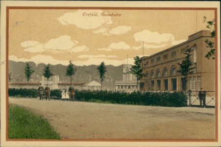 Alte Ansichtskarte Krefeld, Rennbahn