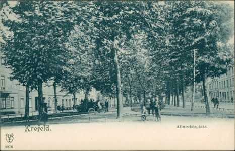 Alte Ansichtskarte Krefeld, Albrechtsplatz