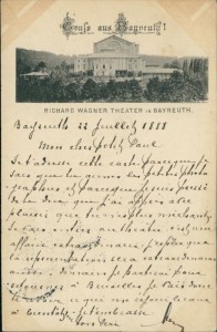 Alte Ansichtskarte Bayreuth, Richard Wagner Theater (frühe Karte)