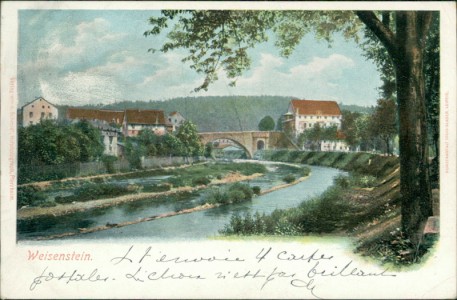 Alte Ansichtskarte Pforzheim-Weißenstein, Teilansicht