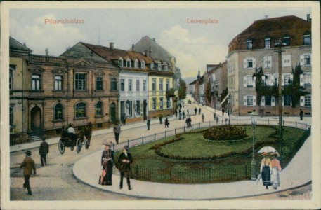 Alte Ansichtskarte Pforzheim, Luisenplatz