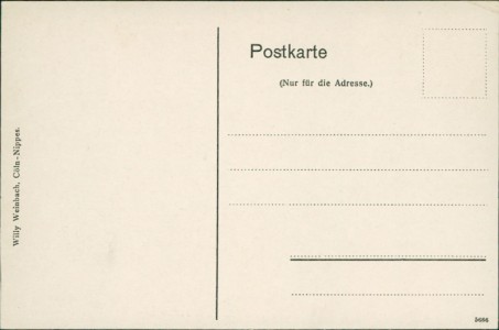 Adressseite der Ansichtskarte Alf a. d. Mosel, Waldfrieden mit Dependance
