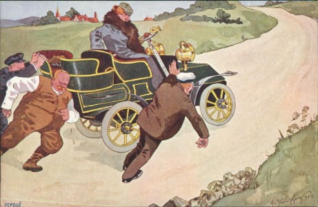 Alte Ansichtskarte Fritz Schönpflug, Automobil