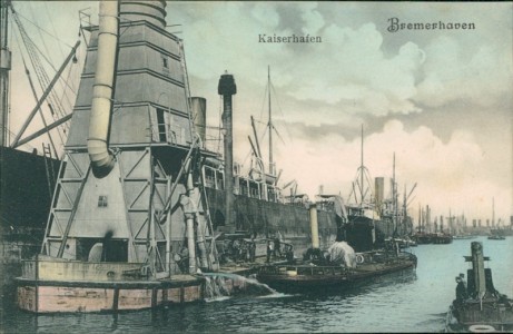 Alte Ansichtskarte Bremerhaven, Kaiserhafen