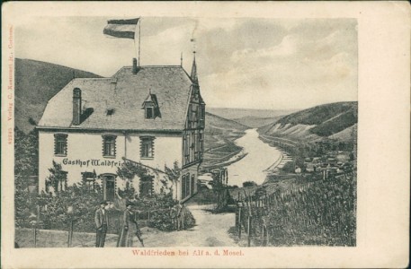 Alte Ansichtskarte Alf a. d. Mosel, Gasthof Waldfrieden