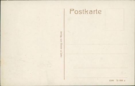 Adressseite der Ansichtskarte Sonnenburg / Słońsk, Frankfurter Straße mit Postamt
