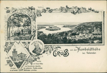 Alte Ansichtskarte Vallendar, Humboldthöhe