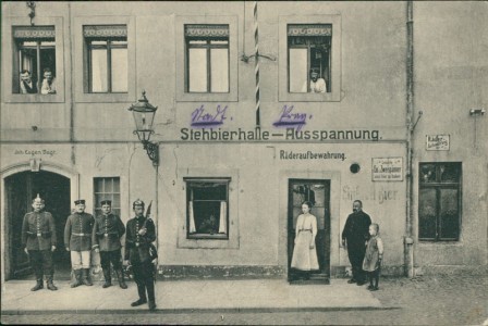 Alte Ansichtskarte Zittau, "Stadt Prag" Stehbierhalle