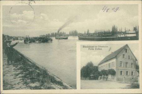 Alte Ansichtskarte Schwanau-Ottenheim, Rheinlust