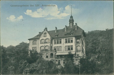 Alte Ansichtskarte Sulzburg, Genesungsheim des XIV. Armeekorps