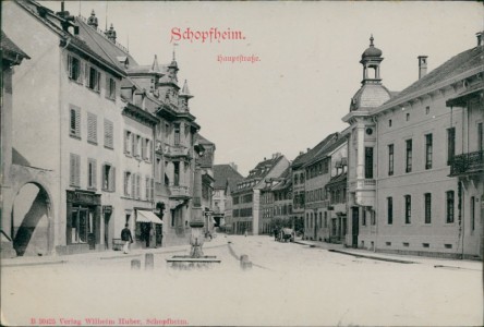 Alte Ansichtskarte Schopfheim, Hauptstraße