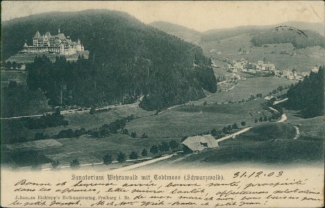 Alte Ansichtskarte Todtmoos, Sanatorium Wehrawald