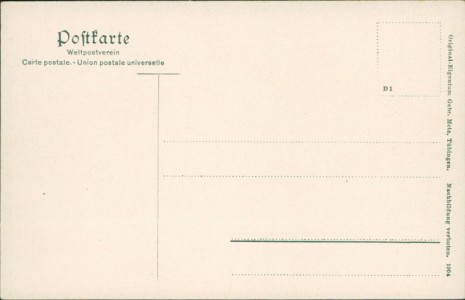 Adressseite der Ansichtskarte Tübingen, Mineralog.-zoologisches Institut