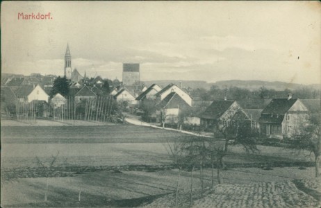 Alte Ansichtskarte Markdorf, Teilansicht