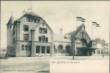 Alte Ansichtskarte Eisenach, Bahnhof