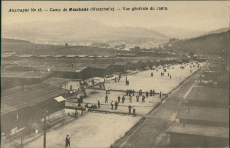 Alte Ansichtskarte Meschede, Camp de Meschede. Vue générale du camp