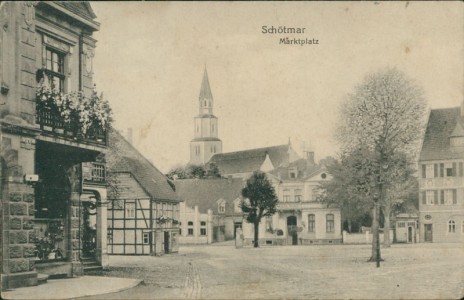 Alte Ansichtskarte Bad Salzuflen-Schötmar, Marktplatz