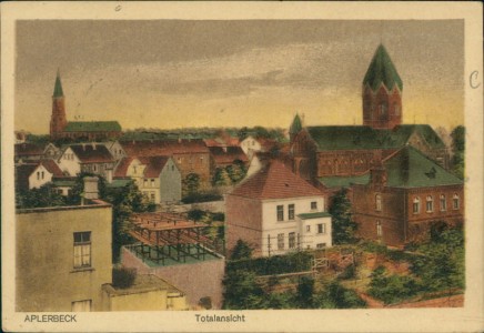 Alte Ansichtskarte Dortmund-Aplerbeck, Totalansicht mit Kirche