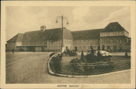 Alte Ansichtskarte Wanne-Eickel, Bahnhof